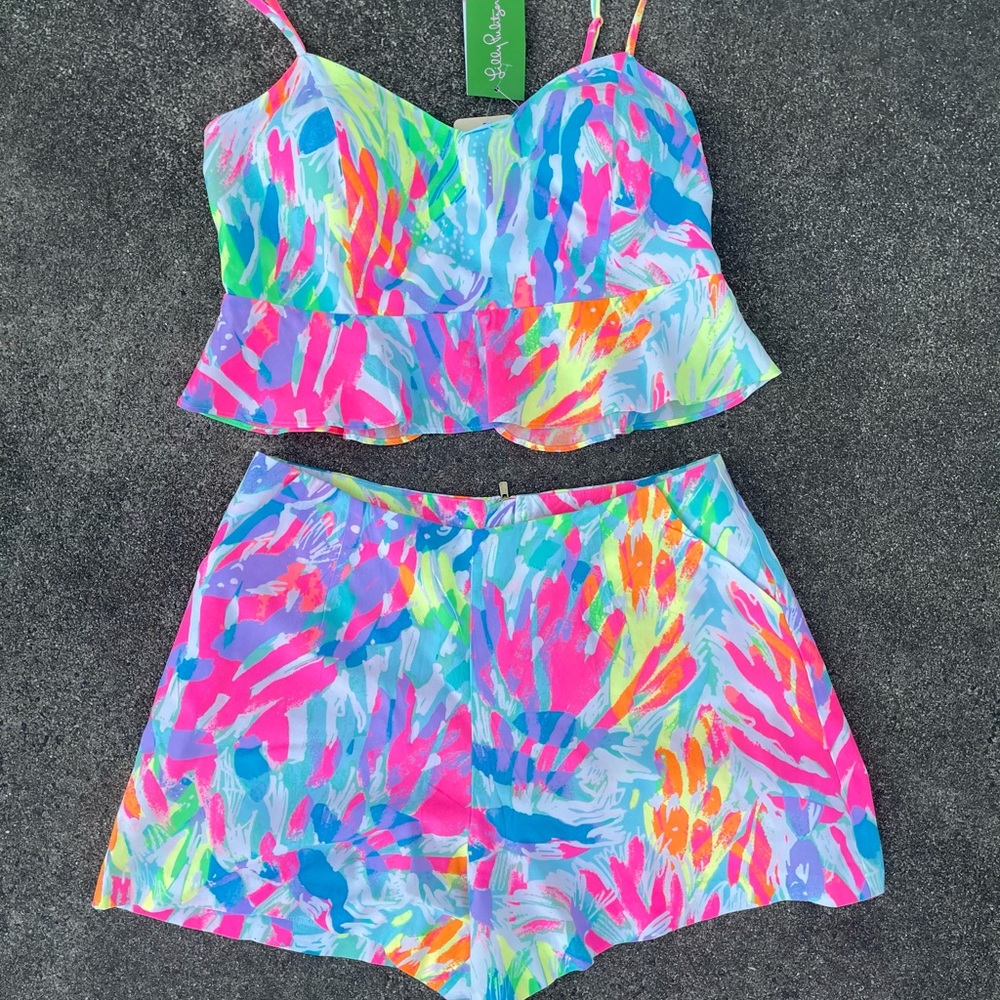 NWT Lilly Pulitzer Sparkling Sands Linnea Set